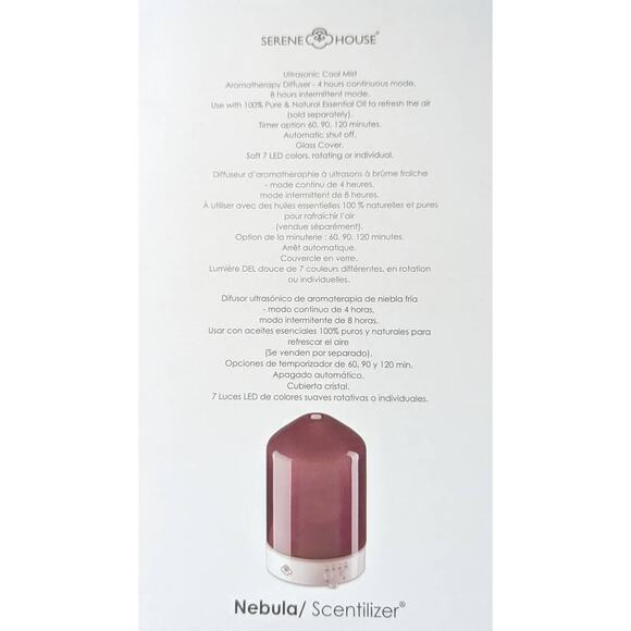 Serene Home Nebula Scentilize Purple White Essential Oil Diffuser Home Fragrance - Picture 3 of 4